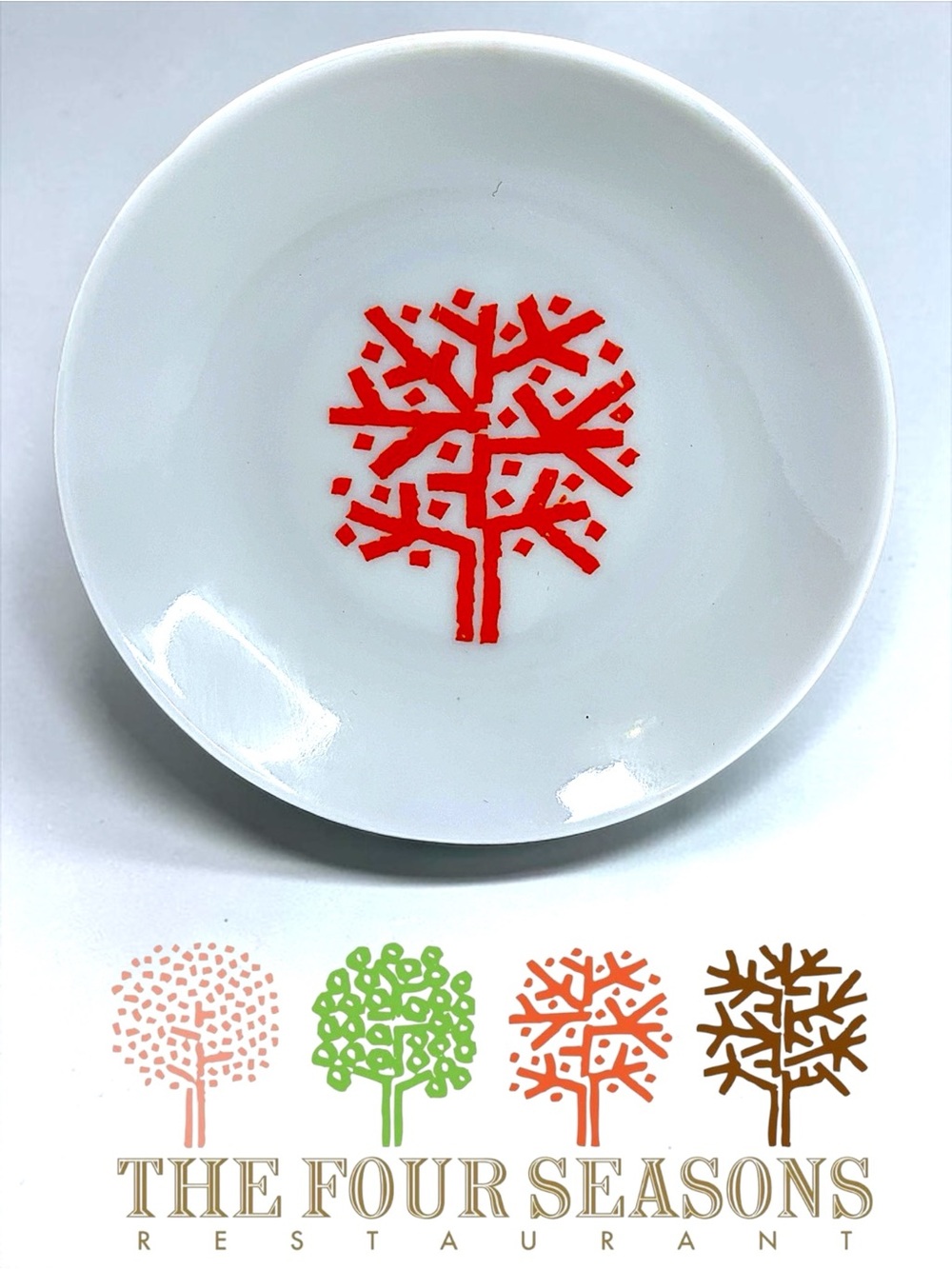 Vintage The Four Seasons Restaurant NYC Porcelain Mini Side Dish ABCO MidCentury